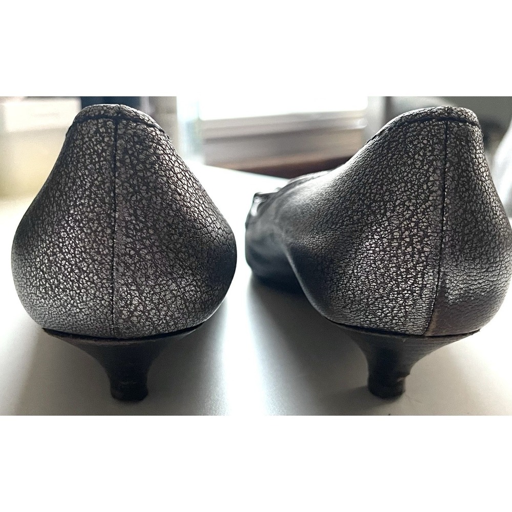 Vintage Y2k Prada Pointed Toe Gray Kitten Heels Leather Buckle Detail 90s 38 - Picture 14 of 16